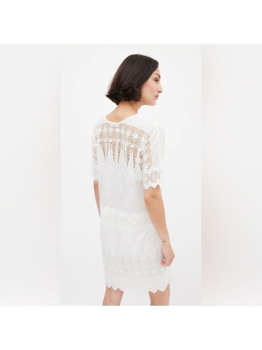 Ulla Johnson Violet Eyelet Scalloped Lace Dress - Picture 5 of 11
